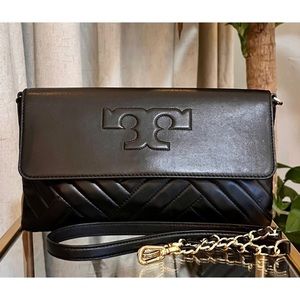 TORY BURCH BLACK LEATHER
ALEXA SAVANNAH HANDBAG